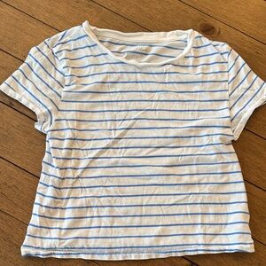 Universal Thread Blue and White Striped Tee